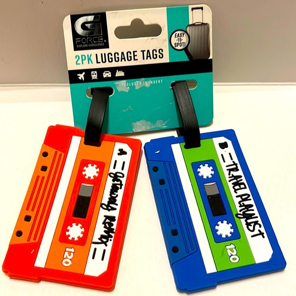 Gforce Bags Nwt Cassette Tape Luggage Tags Poshmark